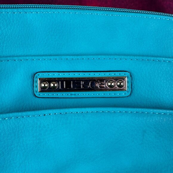 ROSETTI WOMEN CROSSBODY TURQUOISE FAUX LEATHER BAG, ADJUSTABLE STRAP - Picture 3 of 12
